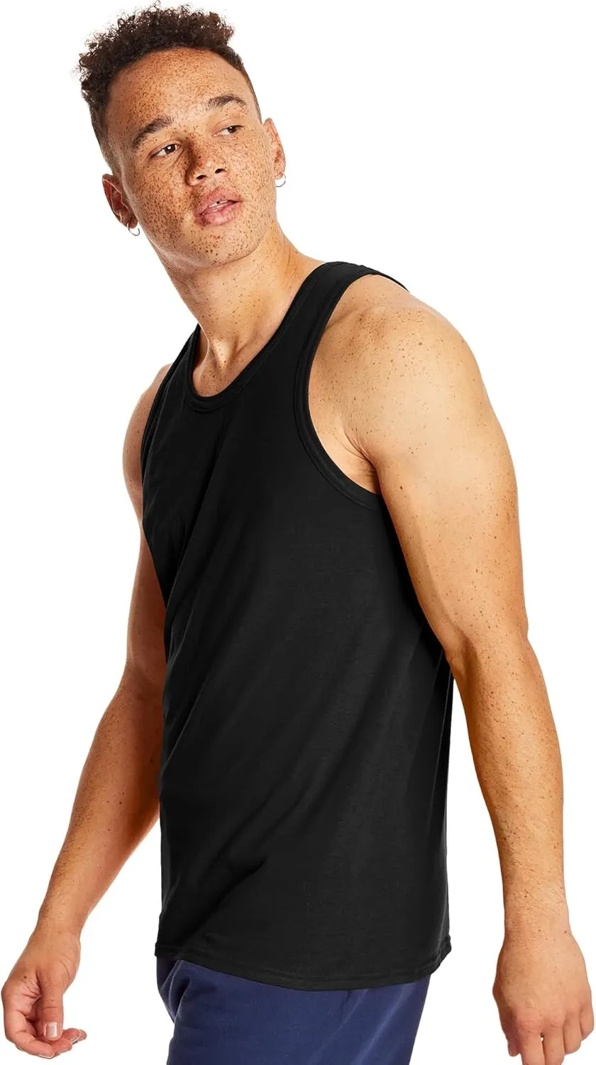 Hanes Men’s Performance Tank, X-Temp Moisture-Wicking Tank Top, Solid Colors, 2-Pack