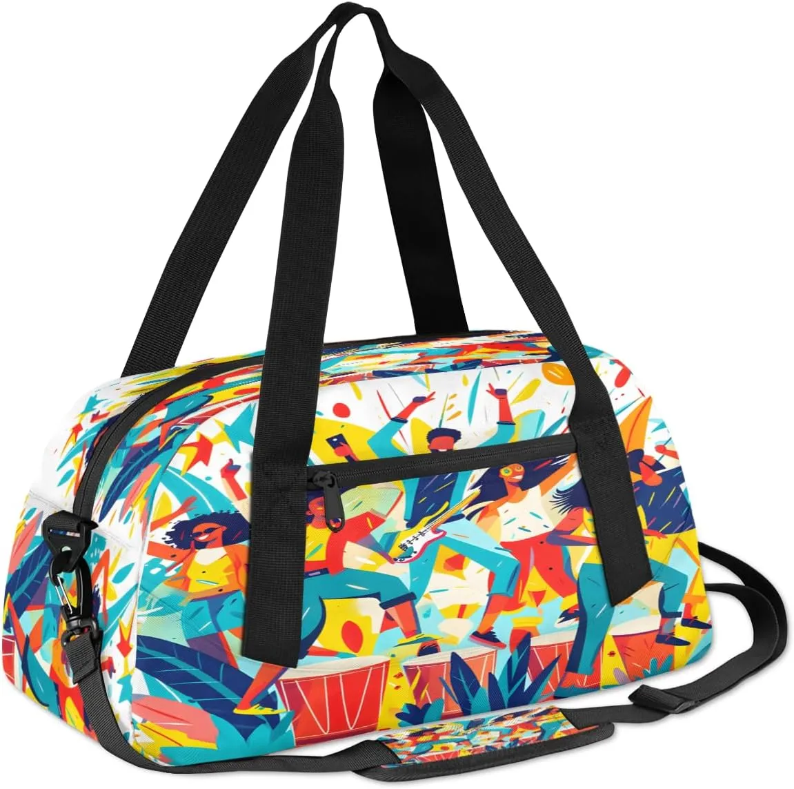 Happy Concert Kids Duffle Bag Boys Girls Small Sport Dance Gym Bag for Overnight Travel Weekender Carry On