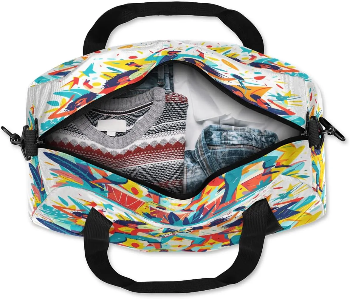 Happy Concert Kids Duffle Bag Boys Girls Small Sport Dance Gym Bag for Overnight Travel Weekender Carry On