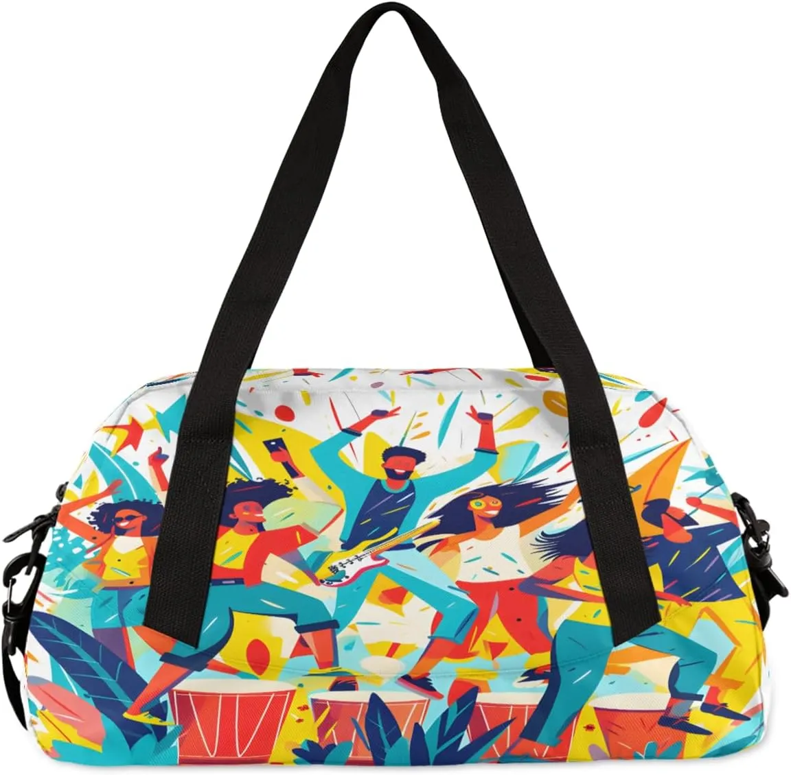 Happy Concert Kids Duffle Bag Boys Girls Small Sport Dance Gym Bag for Overnight Travel Weekender Carry On