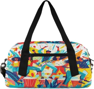 Happy Concert Kids Duffle Bag Boys Girls Small Sport Dance Gym Bag for Overnight Travel Weekender Carry On