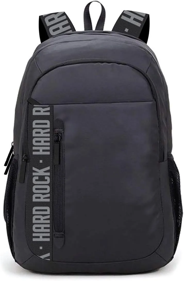 Hard Rock Logo Repeat Black and Grey Strap Active Backpack Black