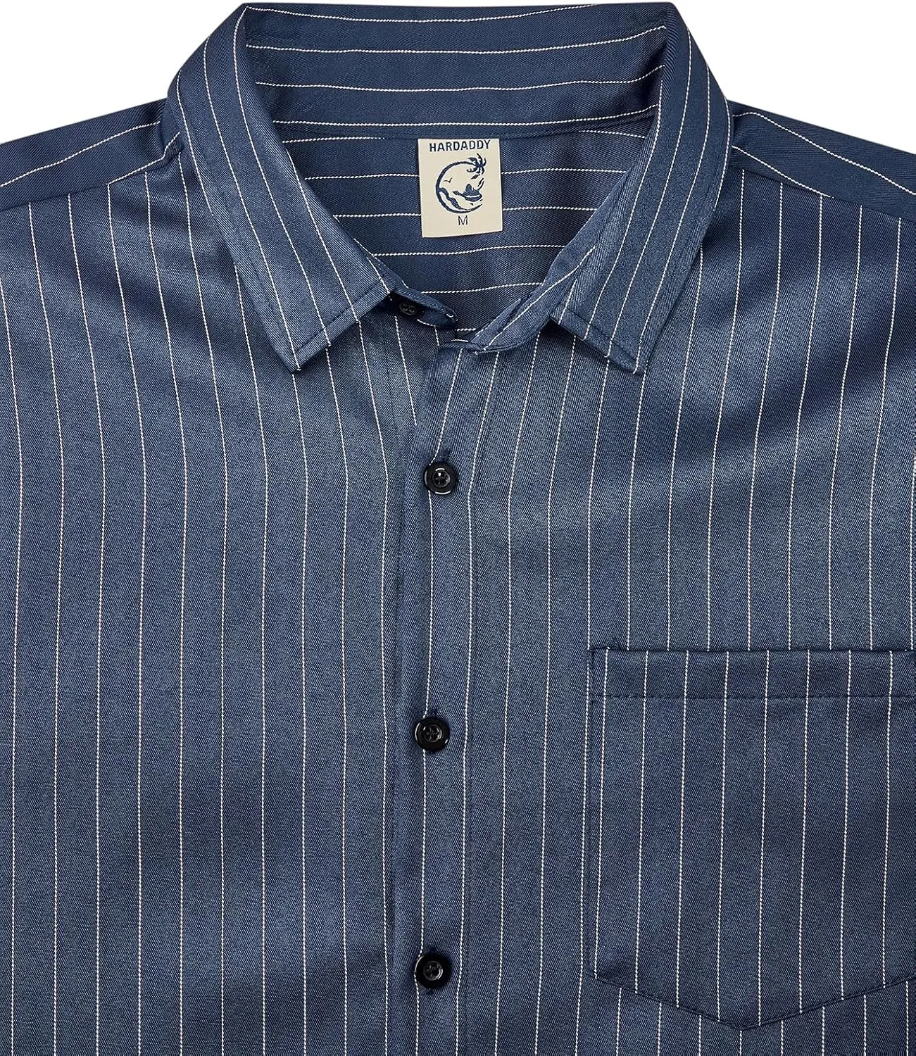 Hardaddy Men's Casual Striped Shirts Button Down Short Sleeve Blouse Summer Hawaiian Shirt