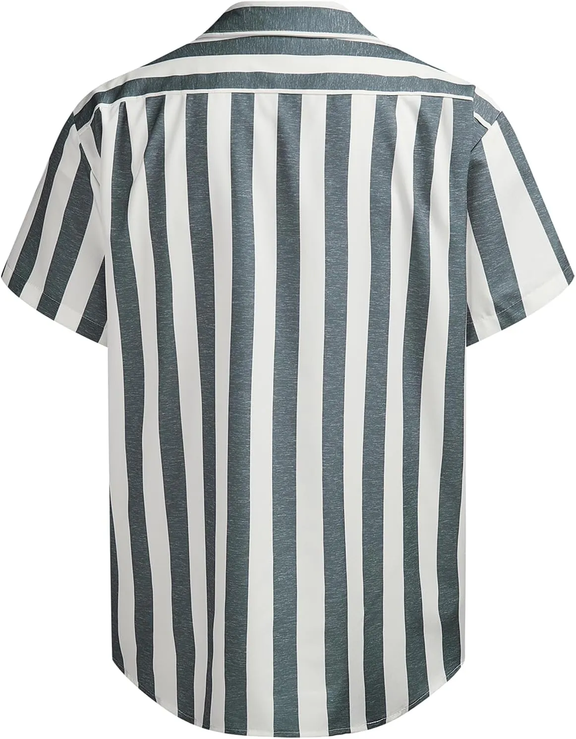Hardaddy Men's Striped Shirts Casual Short Sleeve Button Down Summer Hawaiian Shirts