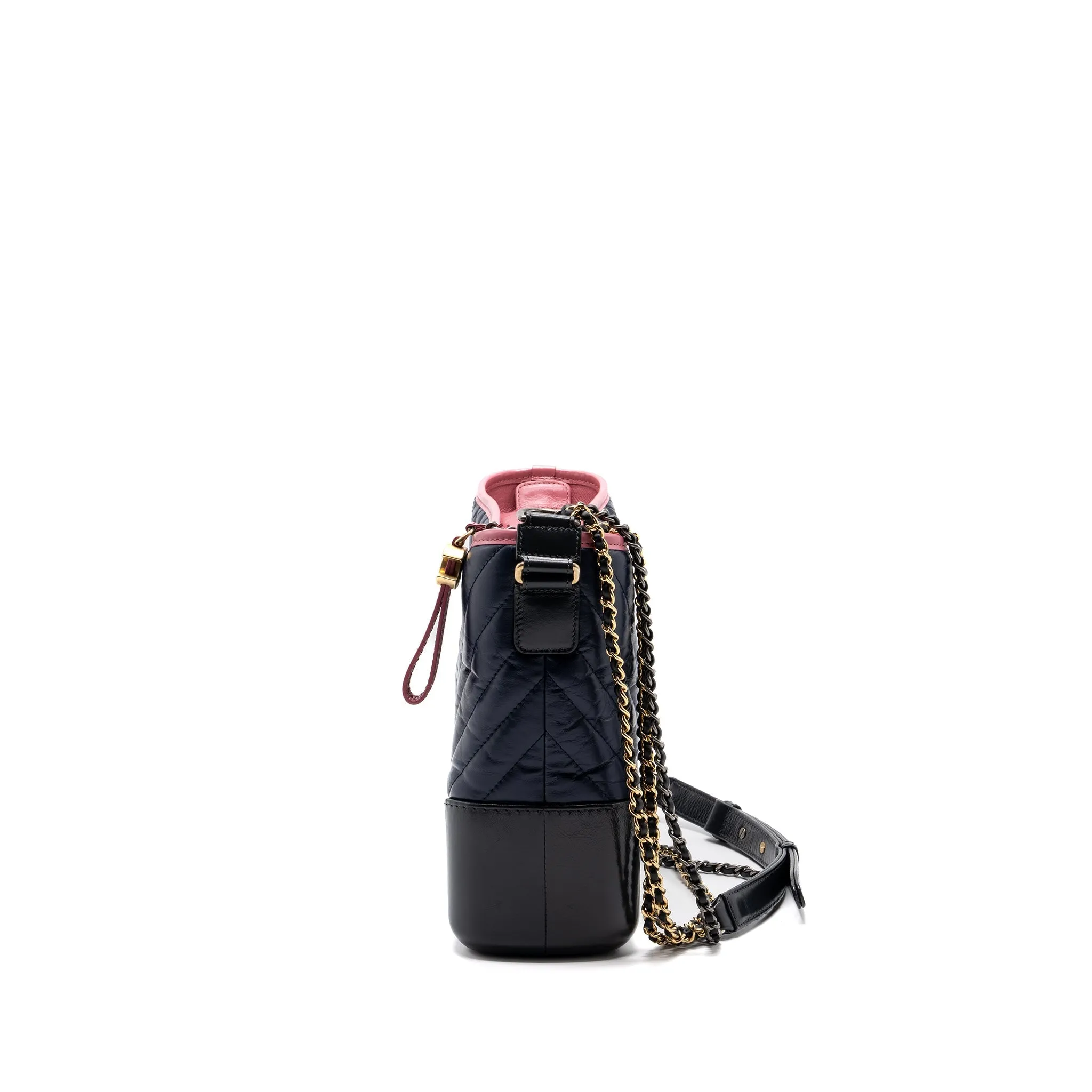 hardware large dark chevron grey hobo with blue/ dark Gabrielle bag / calfskin Ergonomic multicolor pink Chanel multicoloured Exclusive promotion