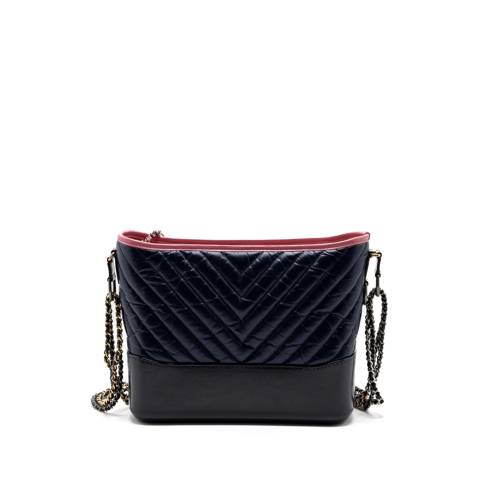 hardware large dark chevron grey hobo with blue/ dark Gabrielle bag / calfskin Ergonomic multicolor pink Chanel multicoloured Exclusive promotion