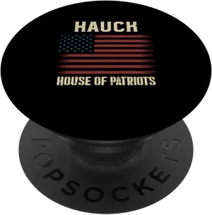 HAUCK Last Name Surname American Flag Family PopSockets Swappable PopGrip