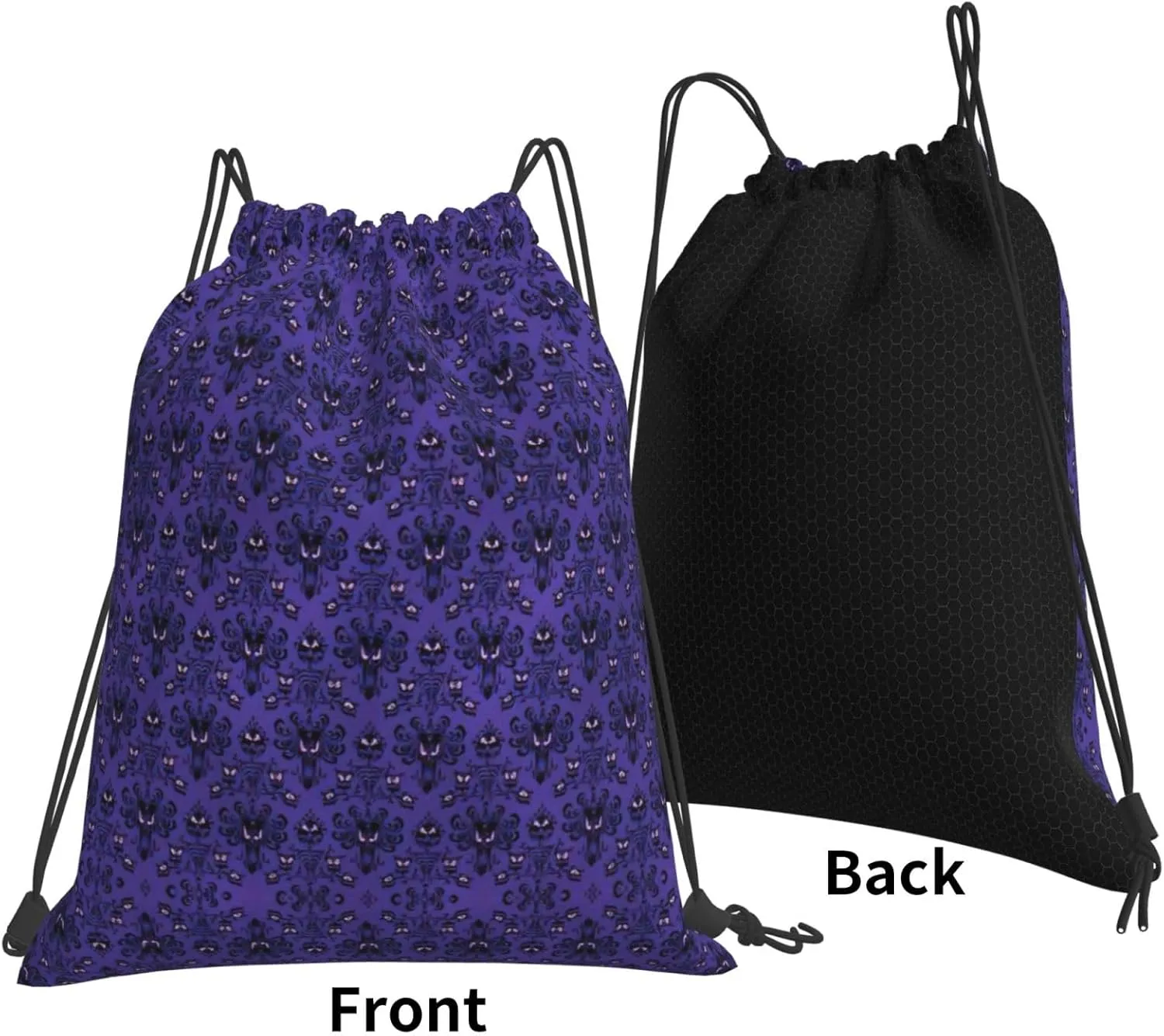 Haunted Mansion Drawstring Backpack Sports Gym Bag String Cinch Pouch For Daily Use