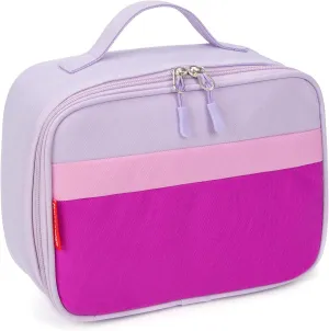 HawLander Insulated Kids Lunch Box Bag for Boys and Girls, with Side Bottle Holder, Purple