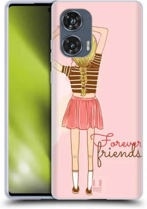 Head Case Designs Infinity Stripes My BFF Cases Soft Gel Case Compatible with Motorola Edge 50 Fusion