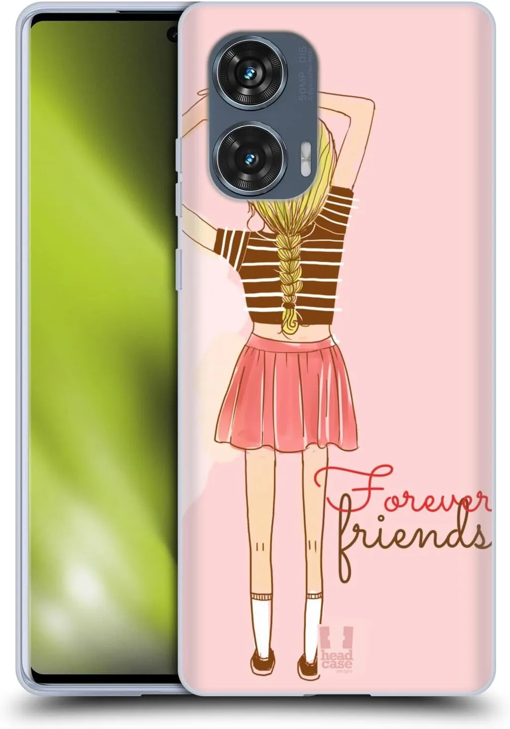 Head Case Designs Infinity Stripes My BFF Cases Soft Gel Case Compatible with Motorola Edge 50 Fusion