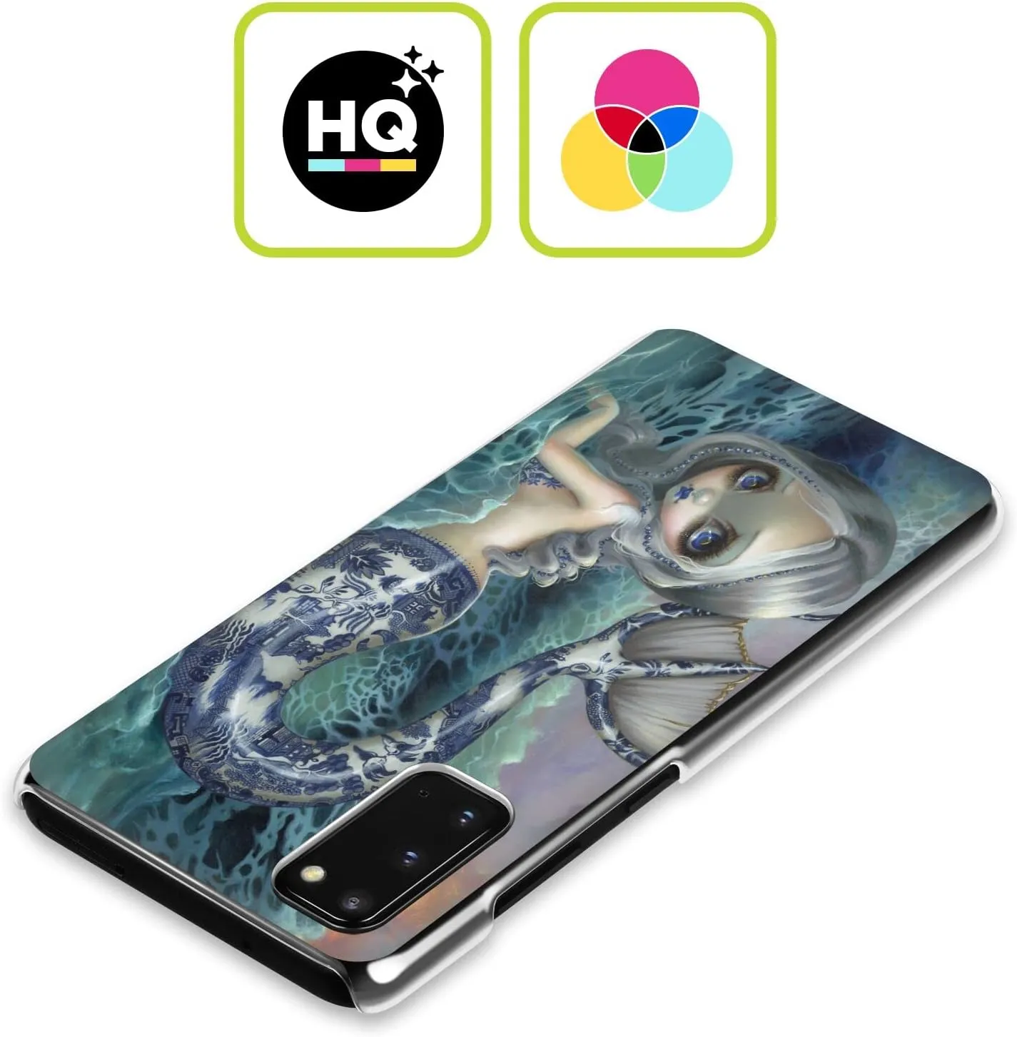 Head Case Designs Officially Licensed Strangeling Blue Willow Tail Mermaid Hard Back Case Compatible with Samsung Galaxy S22 5G