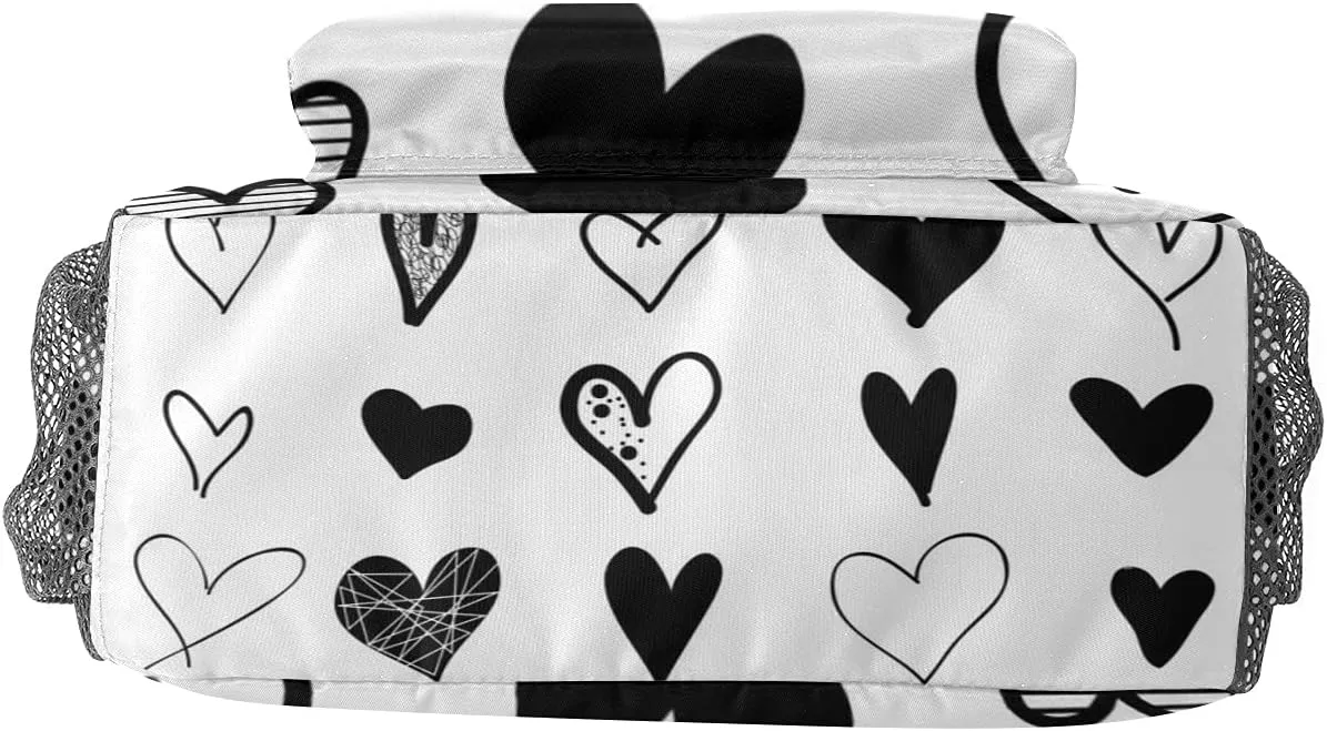 Hearts Custom Kids Backpack, Personalized Student School Bags for Boys & Girls, Bookbags with Adjustable Strapfor Travel