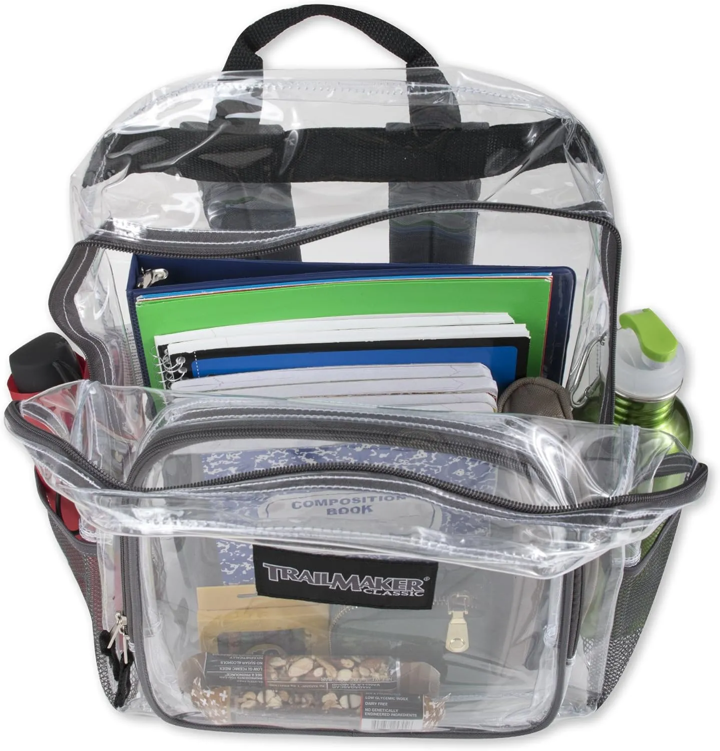 Heavy Duty Clear See Through Backpack | Transparent Clear Backpack Bags Stadium Approved for Women, Men, School, Travel