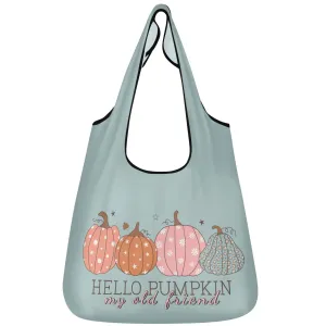 Hello Pumpkin My Old Friend | 3-Pack Grocery Bags - Durable, Reusable & Eco-Friendly