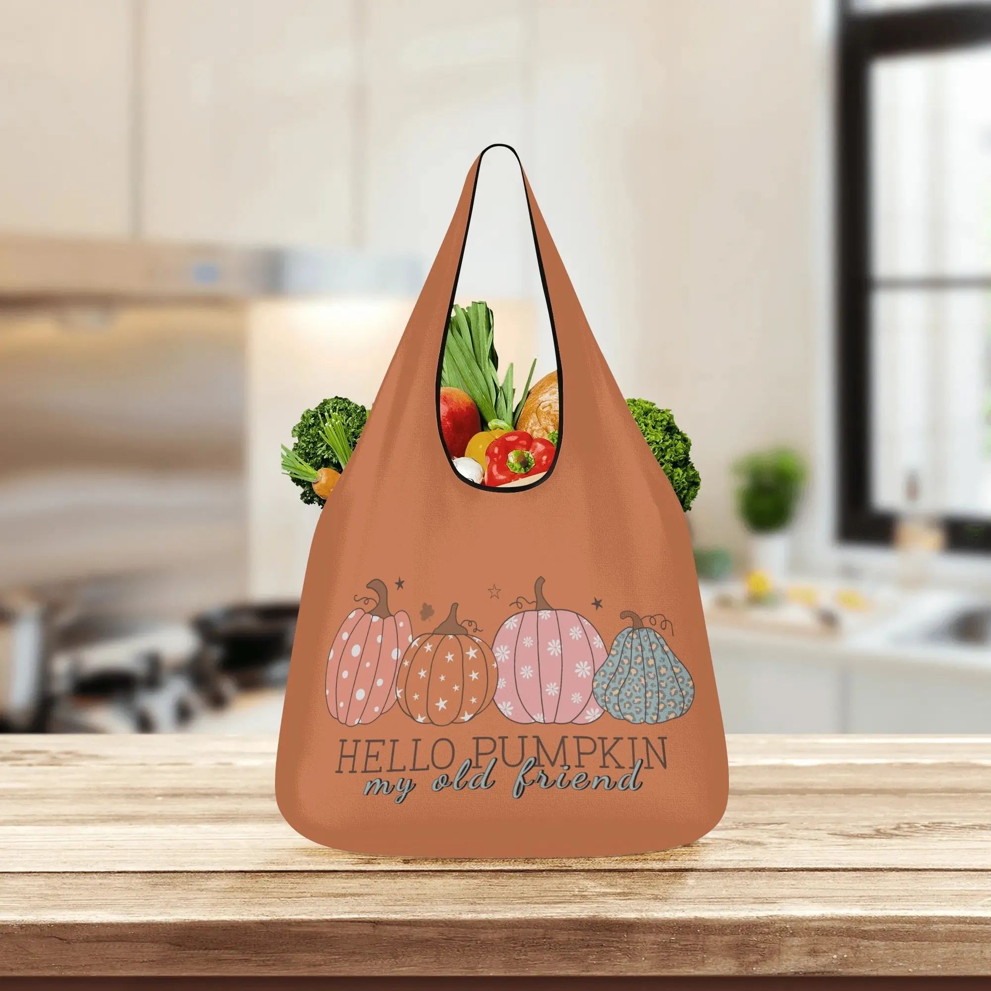 Hello Pumpkin My Old Friend | 3-Pack Grocery Bags - Durable, Reusable & Eco-Friendly