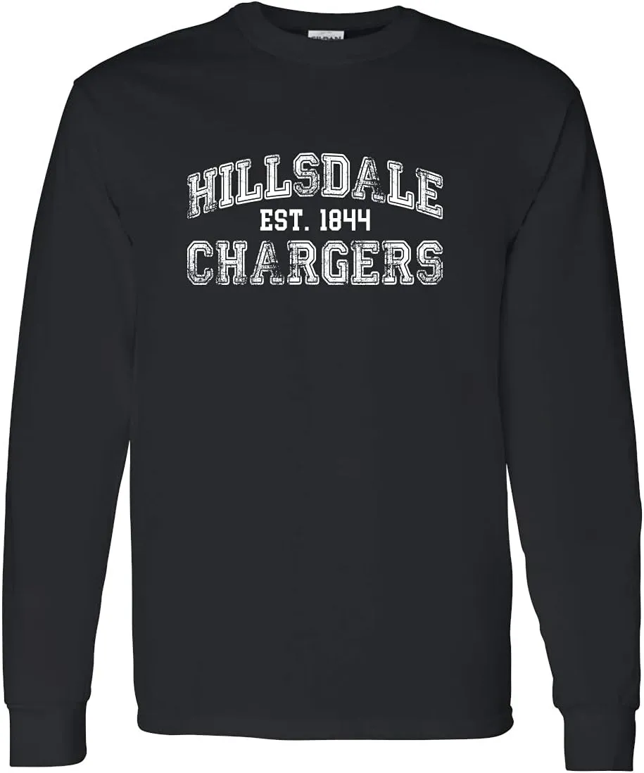 Hillsdale College Vintage Est 1844 Unisex Long Sleeve T-Shirt - Hillsdale Chargers Apparel