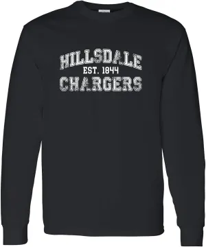 Hillsdale College Vintage Est 1844 Unisex Long Sleeve T-Shirt - Hillsdale Chargers Apparel