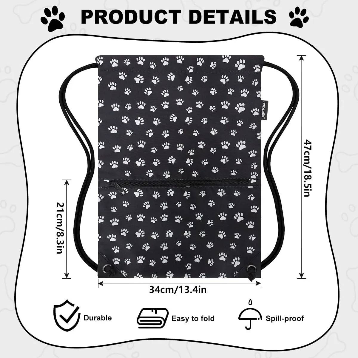 HOLYLUCK Drawstring Backpack Bag Sport Gym Sackpack