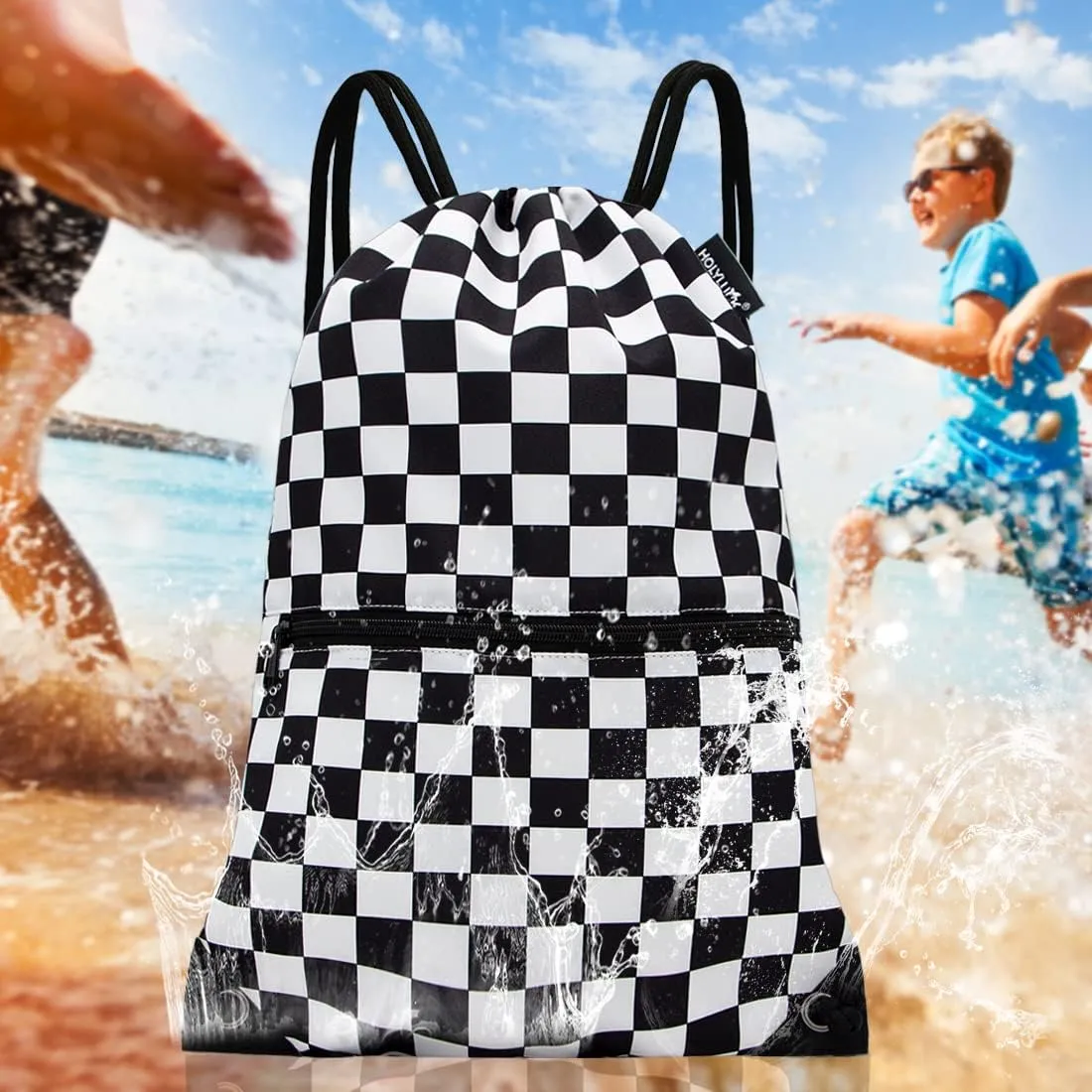 HOLYLUCK Drawstring Backpack Bag Sport Gym Sackpack
