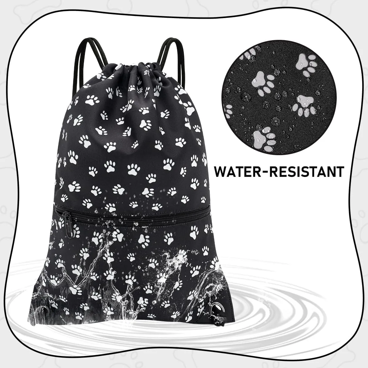 HOLYLUCK Drawstring Backpack Bag Sport Gym Sackpack