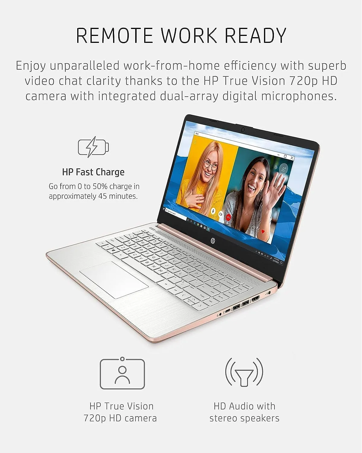 HP 14 Ultrabook • Intel 4-Core CPU • Back to School Limited Edition with Microsoft 365 • 16GB RAM • 1600GB Storage (64GB OnBoard withHP 512GB P500 Portable SSD   1TB OneDrive) • Win 11 Pro • Pink
