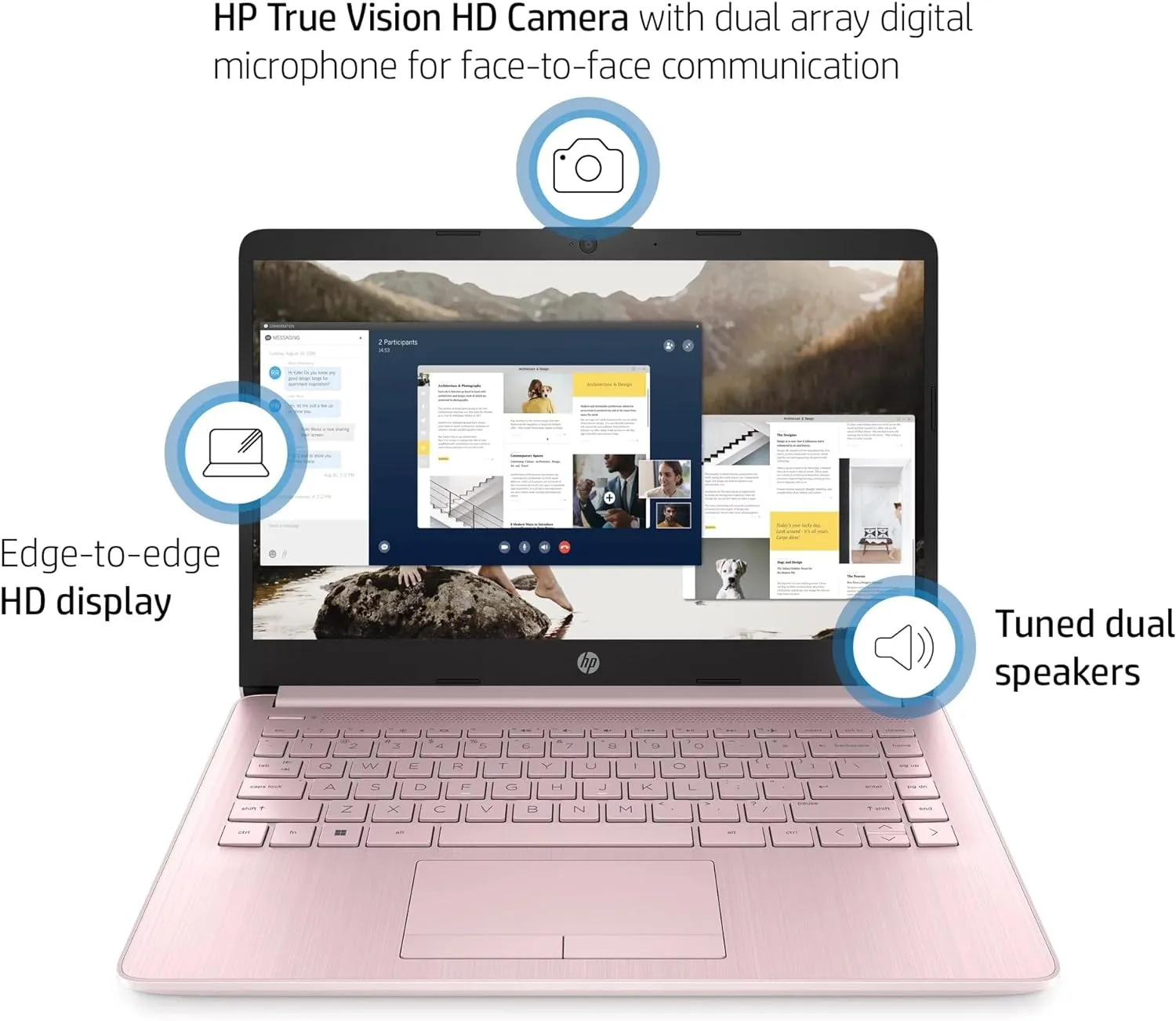 HP 14 Ultrabook • Intel 4-Core CPU • Back to School Limited Edition with Microsoft 365 • 16GB RAM • 1600GB Storage (64GB OnBoard withHP 512GB P500 Portable SSD   1TB OneDrive) • Win 11 Pro • Pink
