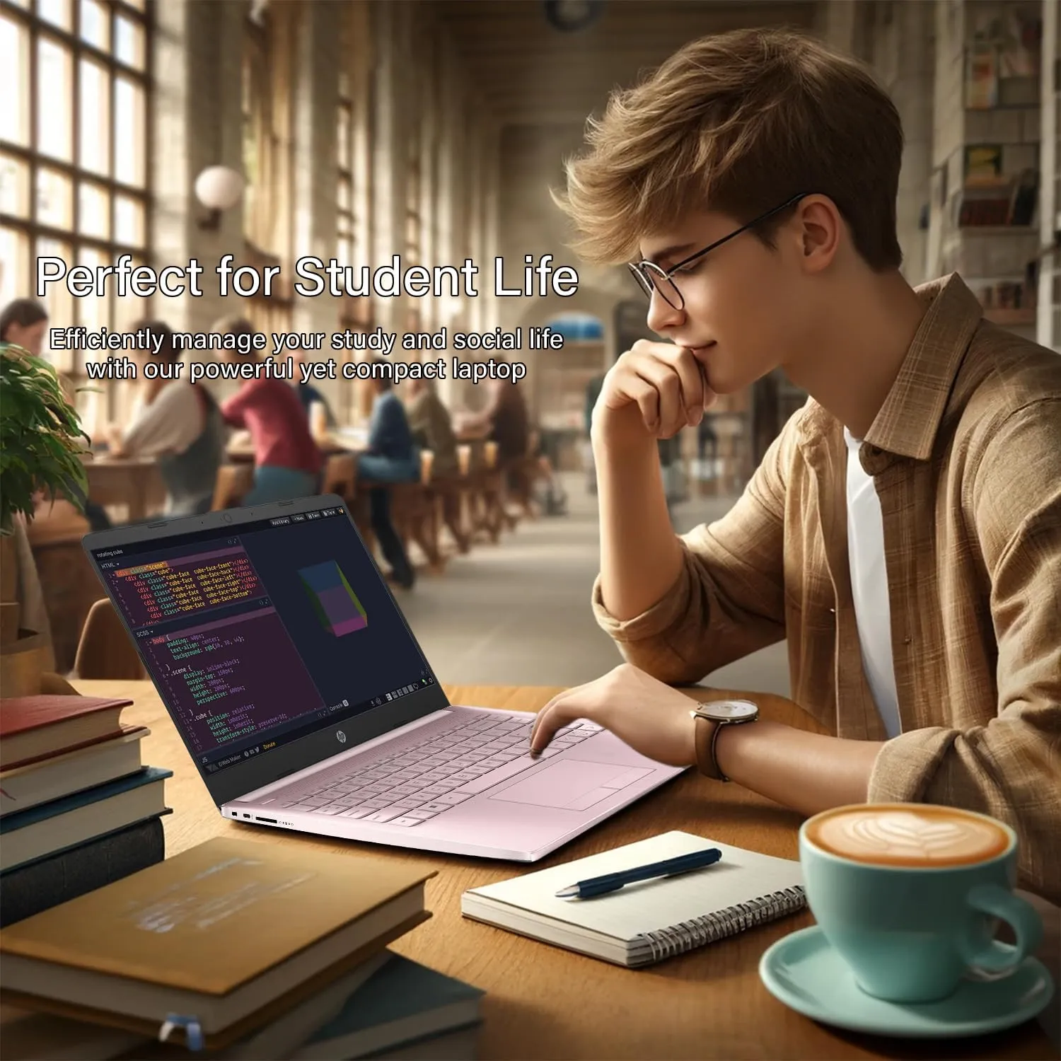 HP 14 Ultrabook • Intel 4-Core CPU • Back to School Limited Edition with Microsoft 365 • 16GB RAM • 1600GB Storage (64GB OnBoard withHP 512GB P500 Portable SSD   1TB OneDrive) • Win 11 Pro • Pink