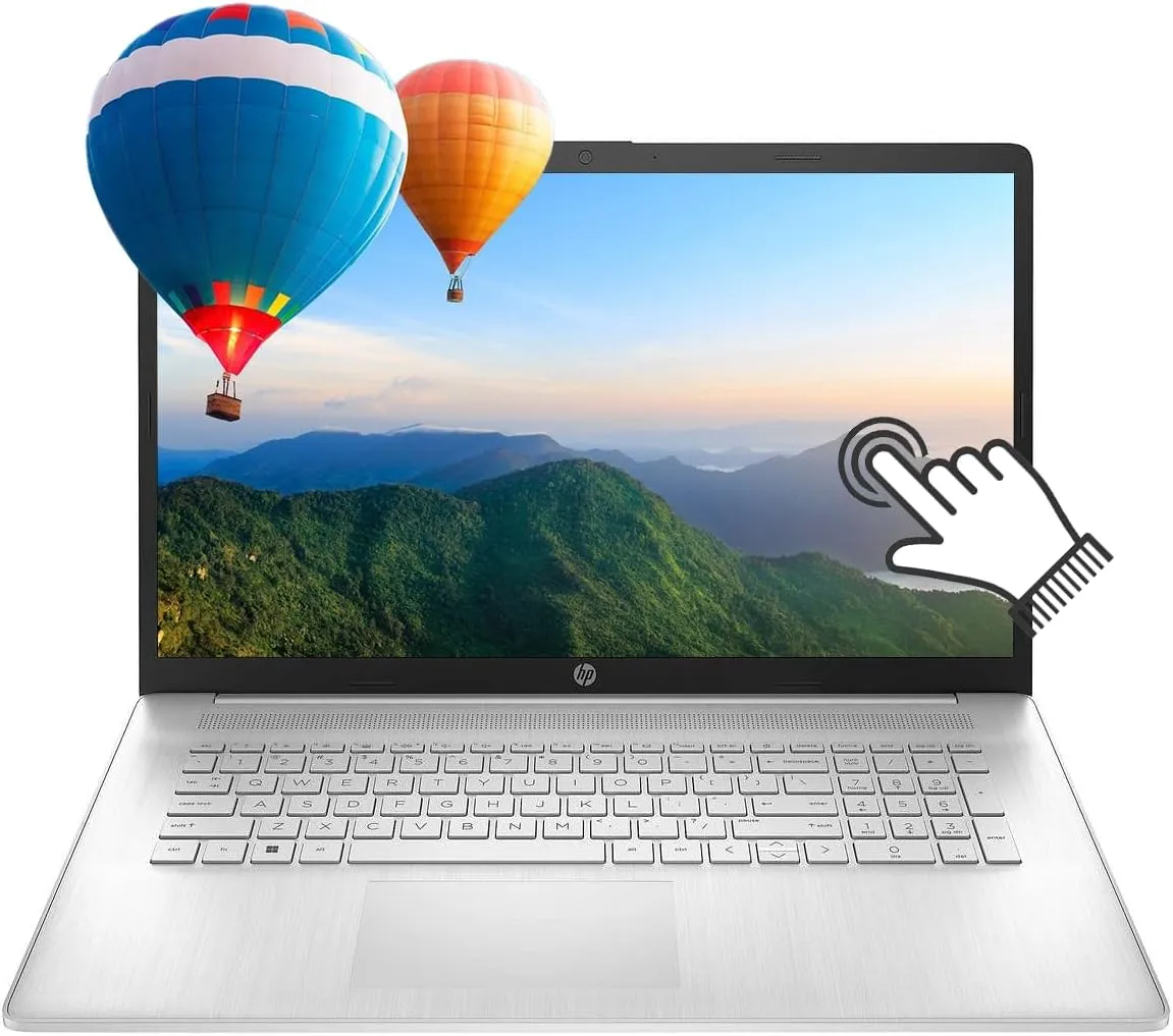 HP 17.3" Touchscreen HD  Laptop for Business and Students, AMD Ryzen 5 7530U, 32GB RAM, 1TB NVMe SSD, Long Battery Life, WiFi 6, Fast Charge, Camera, HDMI, Windows 11, w/BWE Accessories
