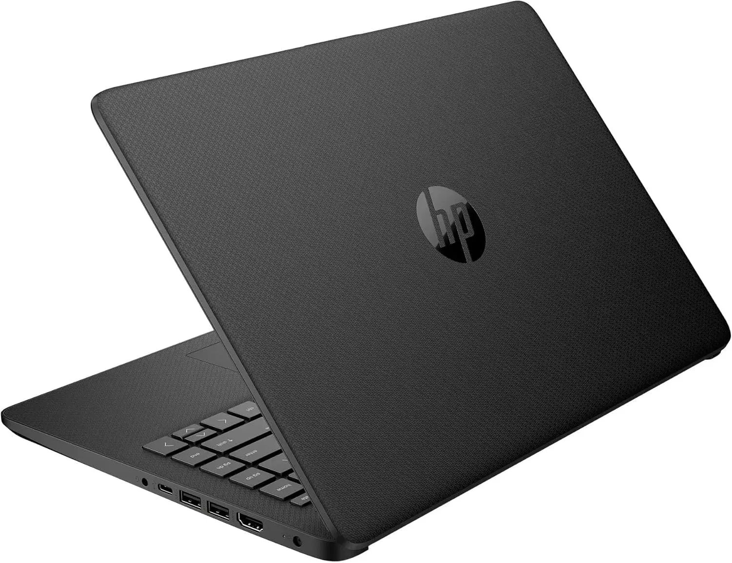 HP AI-Powered 14" HD Laptop with Microsoft Office and 1TB Cloud Storage Included for 1-Year| 8GB RAM| 128GB SSD & 128GB Portable SSD| Intel 4-Core CPU| Webcam| Ultra Light|Windows 11| RK Bundle| Black