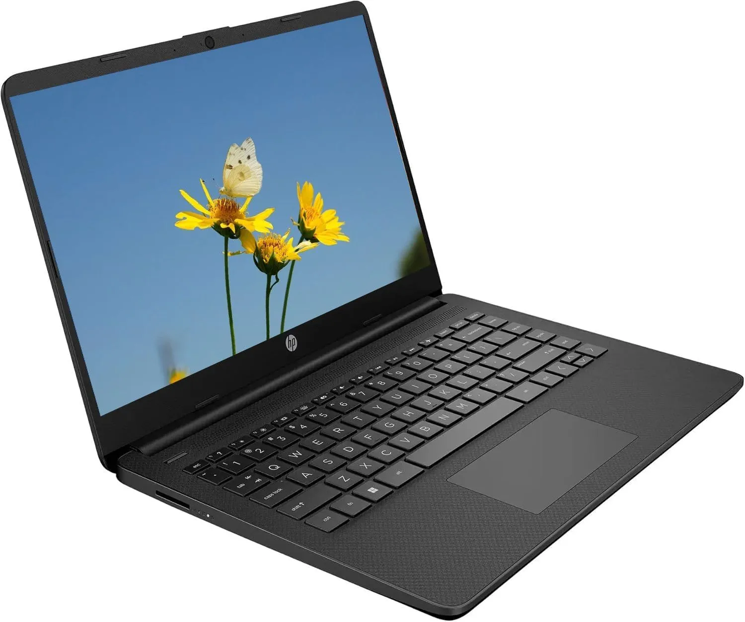 HP AI-Powered 14" HD Laptop with Microsoft Office and 1TB Cloud Storage Included for 1-Year| 8GB RAM| 128GB SSD & 128GB Portable SSD| Intel 4-Core CPU| Webcam| Ultra Light|Windows 11| RK Bundle| Black