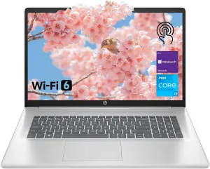 HP High-Performance 17.3" Laptop, 17.3" HD  Touchscreen, 8-Cores Intel i3-N305, 32GB RAM, 128GB eMMC   1TB PCIe SSD, Webcam, HDMI, Numeric Keypad, Wi-Fi 6, Windows 11 Pro, Silver