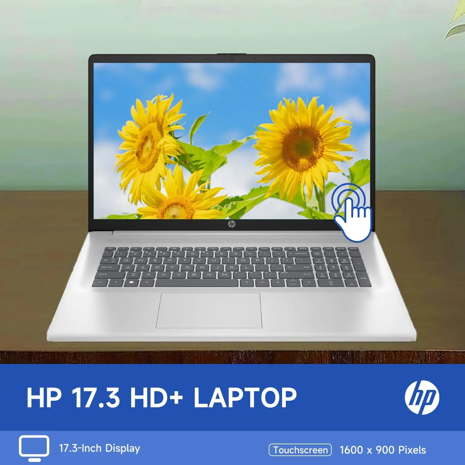 HP High-Performance 17.3" Laptop, 17.3" HD  Touchscreen, 8-Cores Intel i3-N305, 32GB RAM, 128GB eMMC   1TB PCIe SSD, Webcam, HDMI, Numeric Keypad, Wi-Fi 6, Windows 11 Pro, Silver