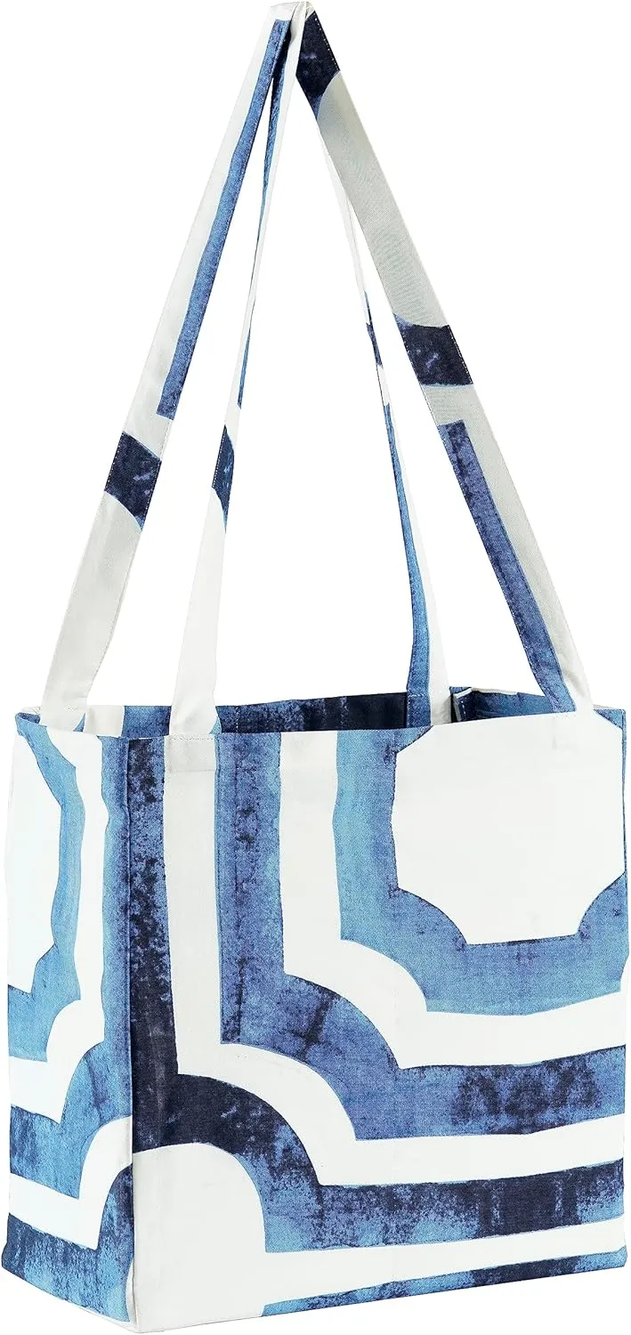 HPD Half Price Drapes Reusable Grocery Shopping Bags, 2 Pack 100% CottonTwill Tote Bags