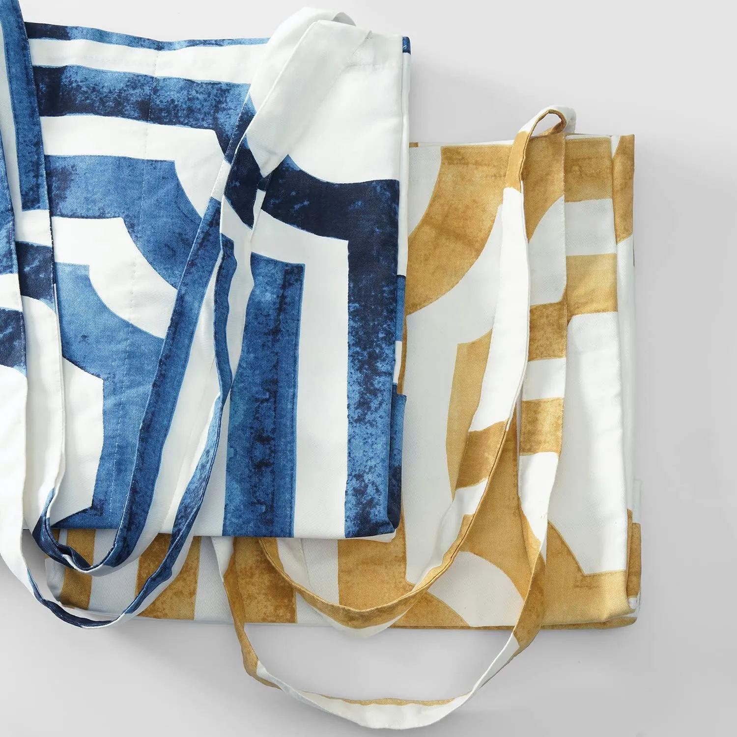 HPD Half Price Drapes Reusable Grocery Shopping Bags, 2 Pack 100% CottonTwill Tote Bags