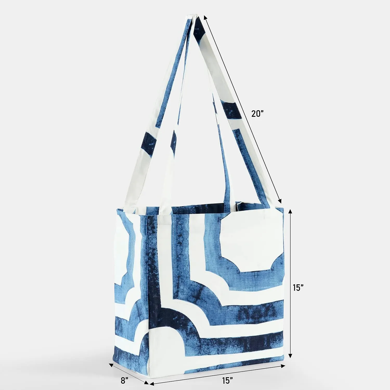 HPD Half Price Drapes Reusable Grocery Shopping Bags, 2 Pack 100% CottonTwill Tote Bags