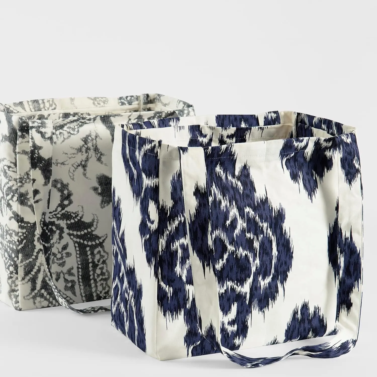 HPD Half Price Drapes Reusable Grocery Shopping Bags, 2 Pack 100% CottonTwill Tote Bags