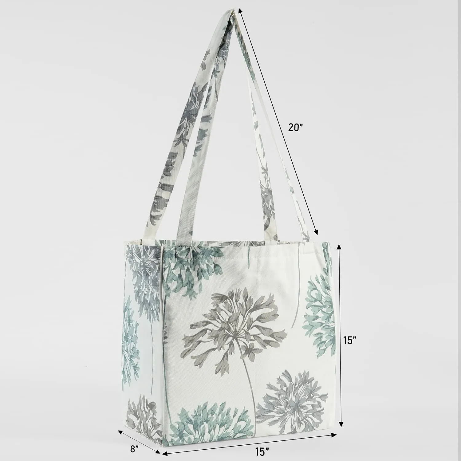 HPD Half Price Drapes Reusable Grocery Shopping Bags, 2 Pack 100% CottonTwill Tote Bags
