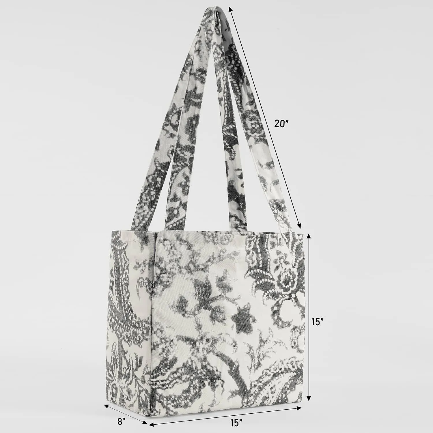 HPD Half Price Drapes Reusable Grocery Shopping Bags, 2 Pack 100% CottonTwill Tote Bags