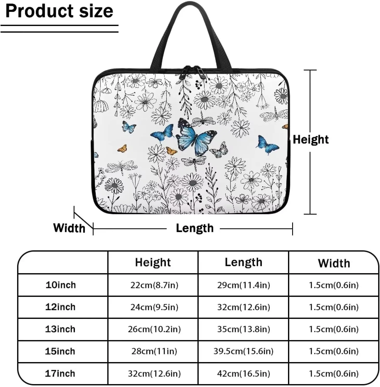HUGS IDEA Laptop Bag BriefcasePortable Computer Messenger Bag Handbag Carrying Case for Office