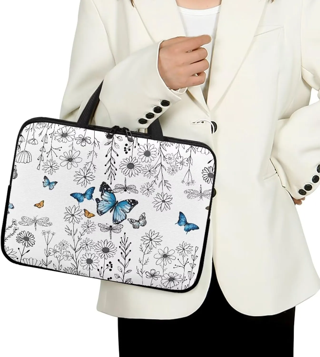 HUGS IDEA Laptop Bag BriefcasePortable Computer Messenger Bag Handbag Carrying Case for Office