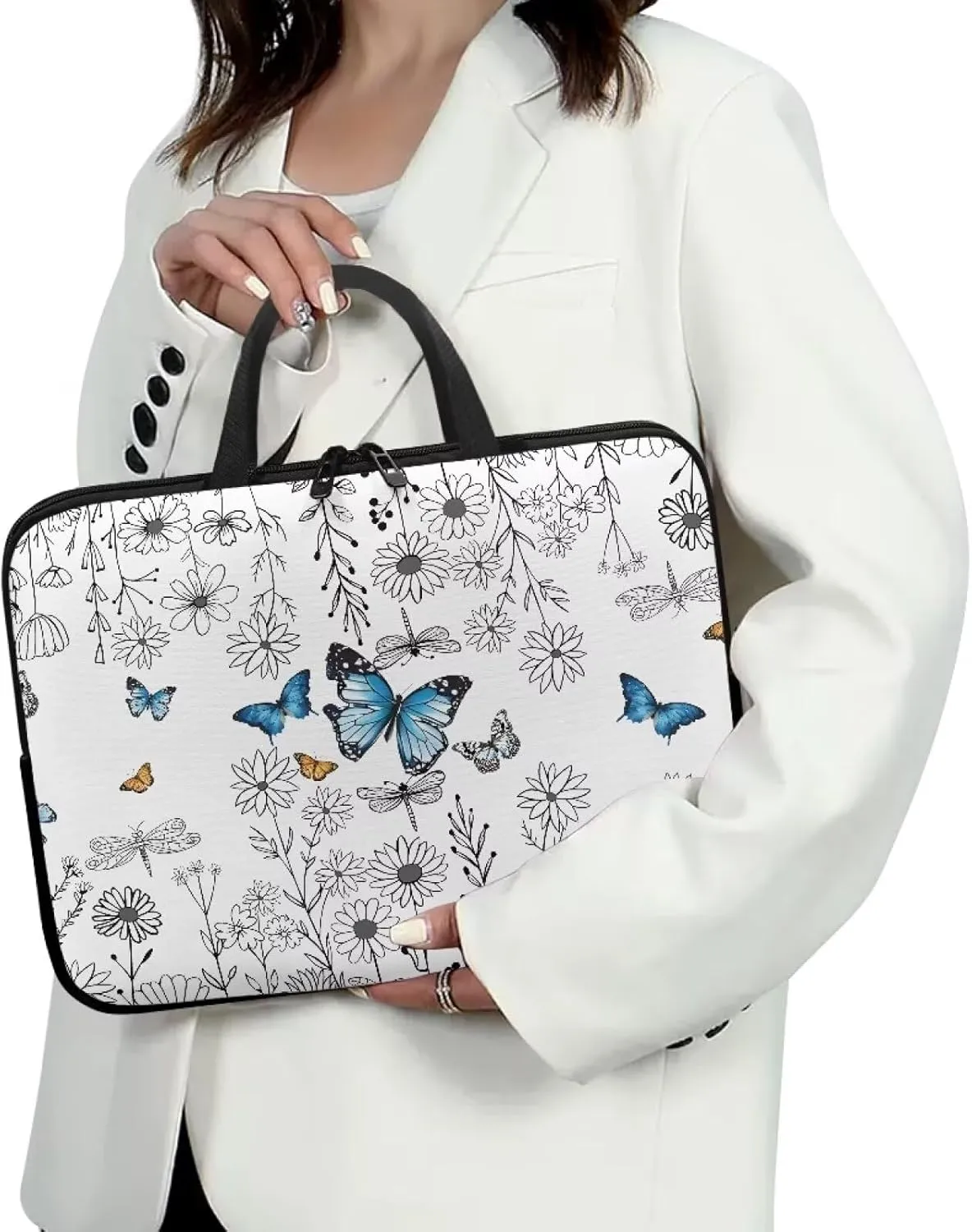 HUGS IDEA Laptop Bag BriefcasePortable Computer Messenger Bag Handbag Carrying Case for Office