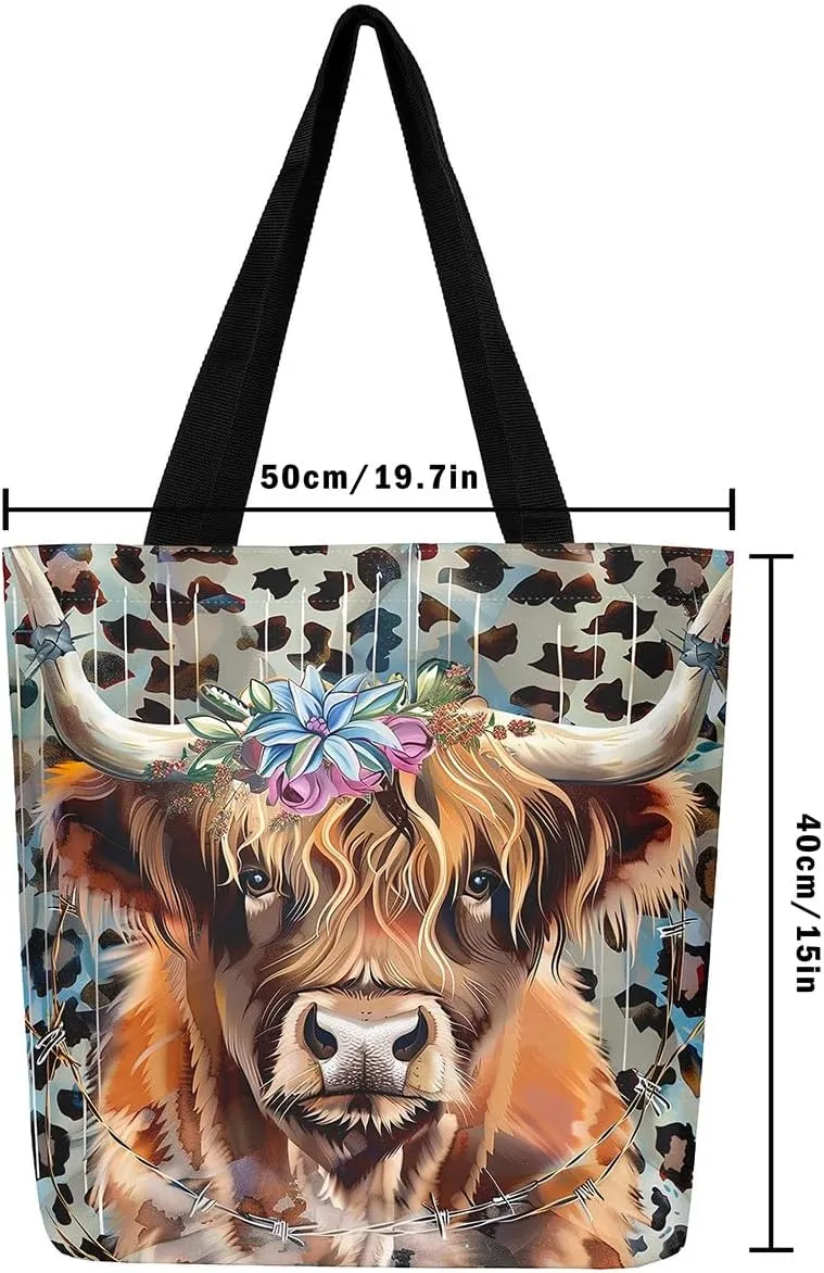 Hummingbird Canvas Tote Bag,Lovely Bird Wildlife Beach Bag Floral Botanical Jungle Leaf Grocery Shoulder Bag