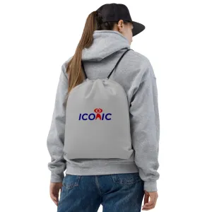 ICONIC Logo Silver Drawstring Bag