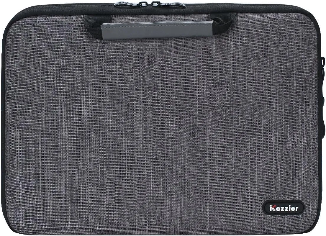 iCozzier 15-15.6 Inch Handle Electronic Accessories Strap Laptop Sleeve Case Bag Protective Bag for 15" MacBook Air/MacBook Pro/Pro Retina Sleeve – Grey