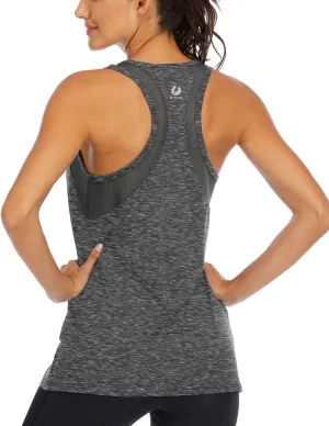 ICTIVE Workout Tank Tops for Women Loose Fit Yoga Mesh Racerback Open Back Muscle Shirts