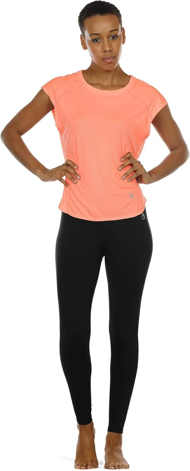 icyzone Workout T-Shirt for Women - Fitness Gym Yoga Running Exercise Cap Sleeves Tops