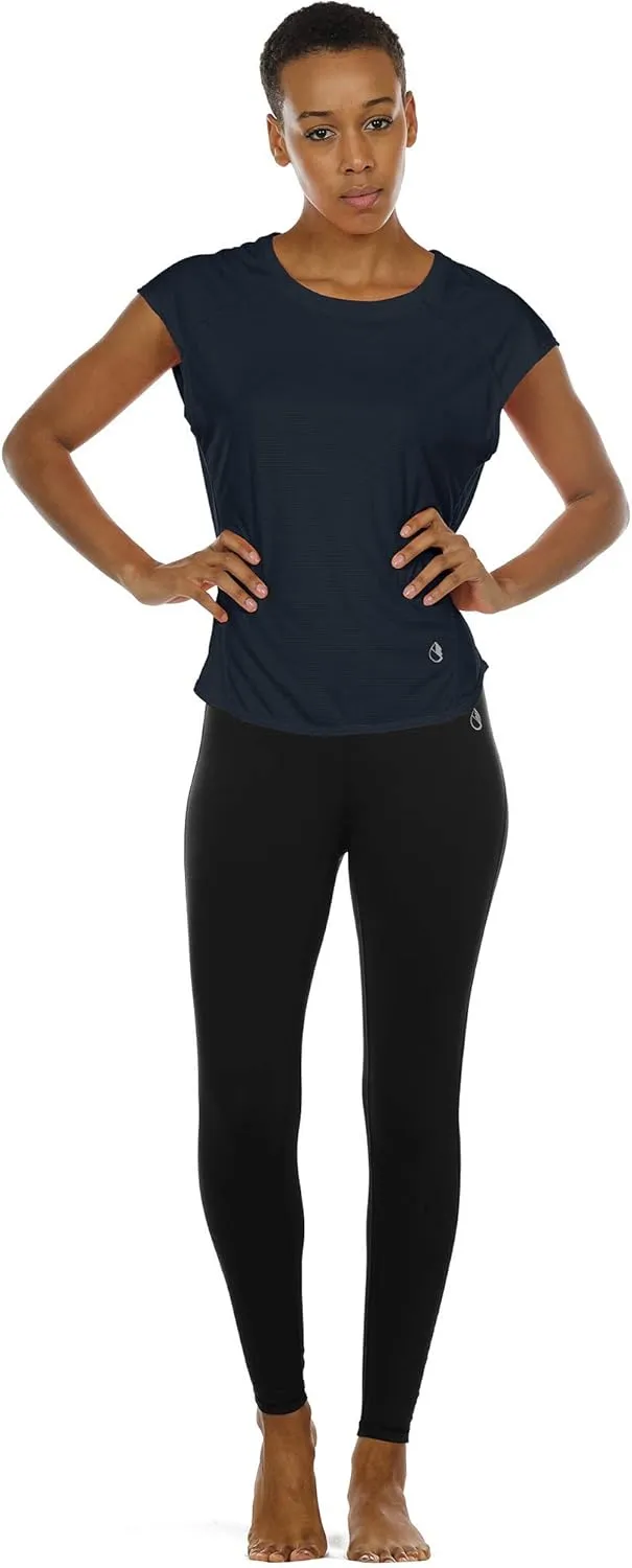icyzone Workout T-Shirt for Women - Fitness Gym Yoga Running Exercise Cap Sleeves Tops