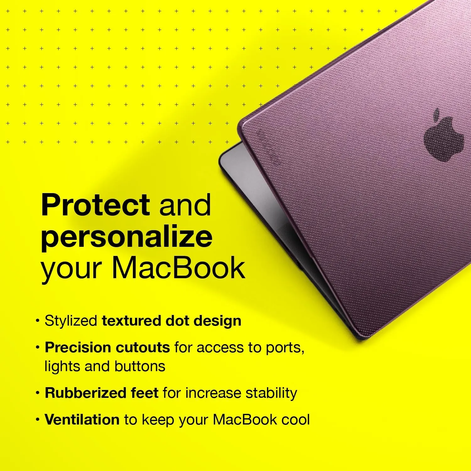Incase Dots Hardshell with Makrolon® - MacBook Pro 14 inch Case - 2024, 2023, 2022, 2021, M4, M3, M2, M1 - MacBook Case, Laptop Cover, Protective Hard Shell, Scratch Resistant, Lightweight - Clear