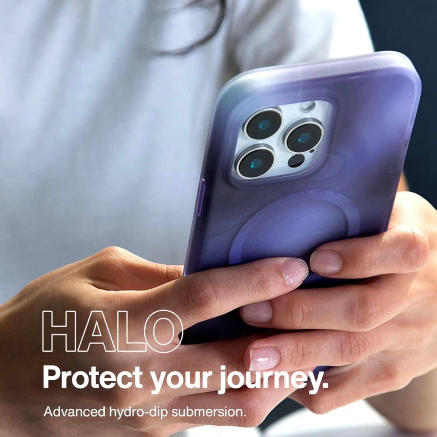 Incase Halo Case for iPhone 16 Hydro Dip MagSafe Compatible Apple iPhone Case 10 Ft Drop Protection, Protective Cover with Lanyard Loop, Sleek Design (Tidal Ocean, iPhone 16 Pro)